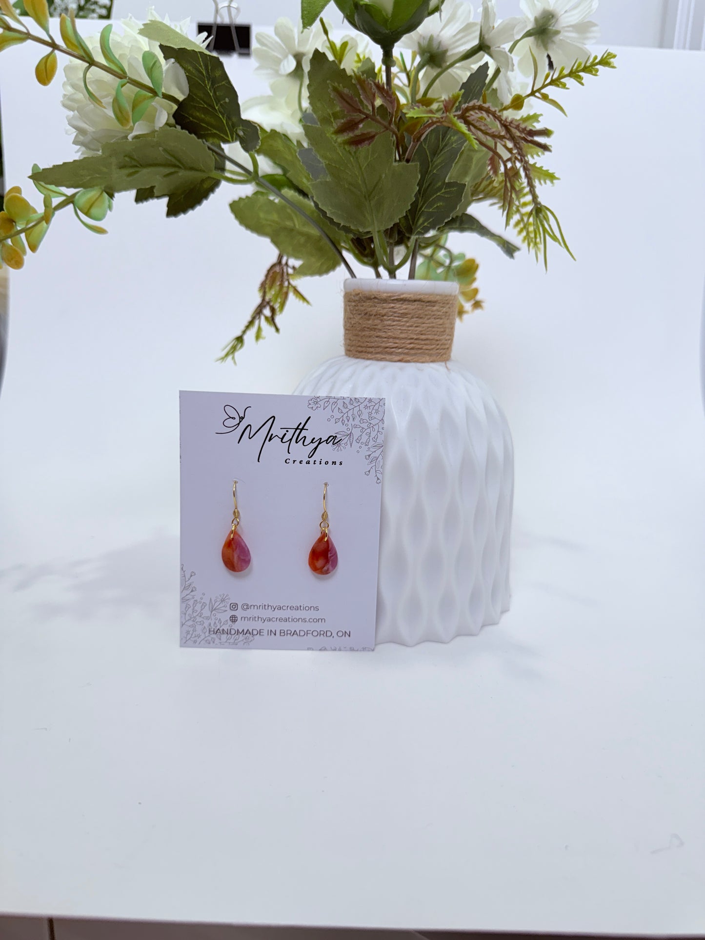 Dual C tear drop earring