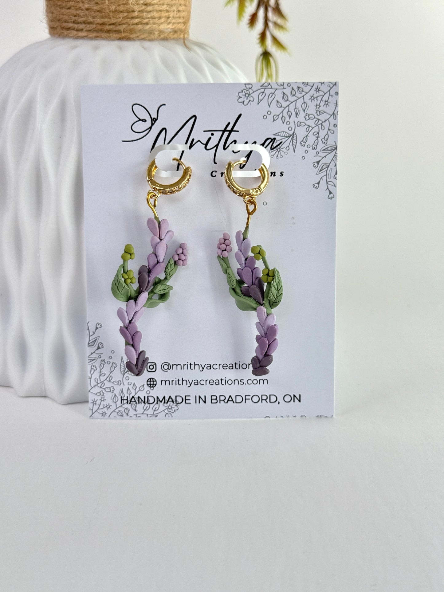 Lavender Sprigs earring