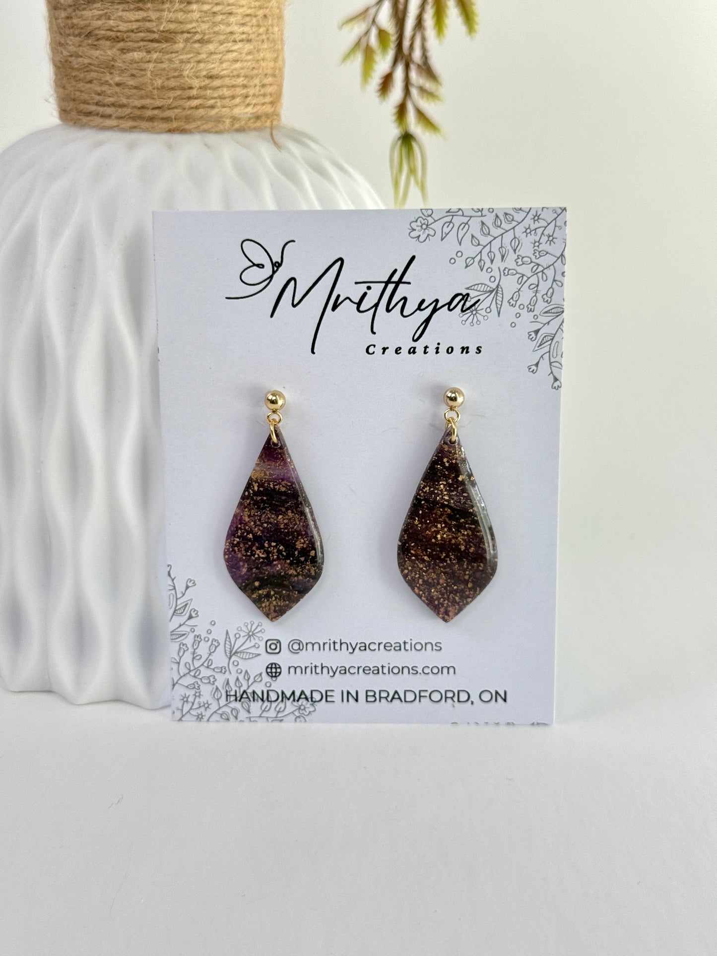 Purple sway earring