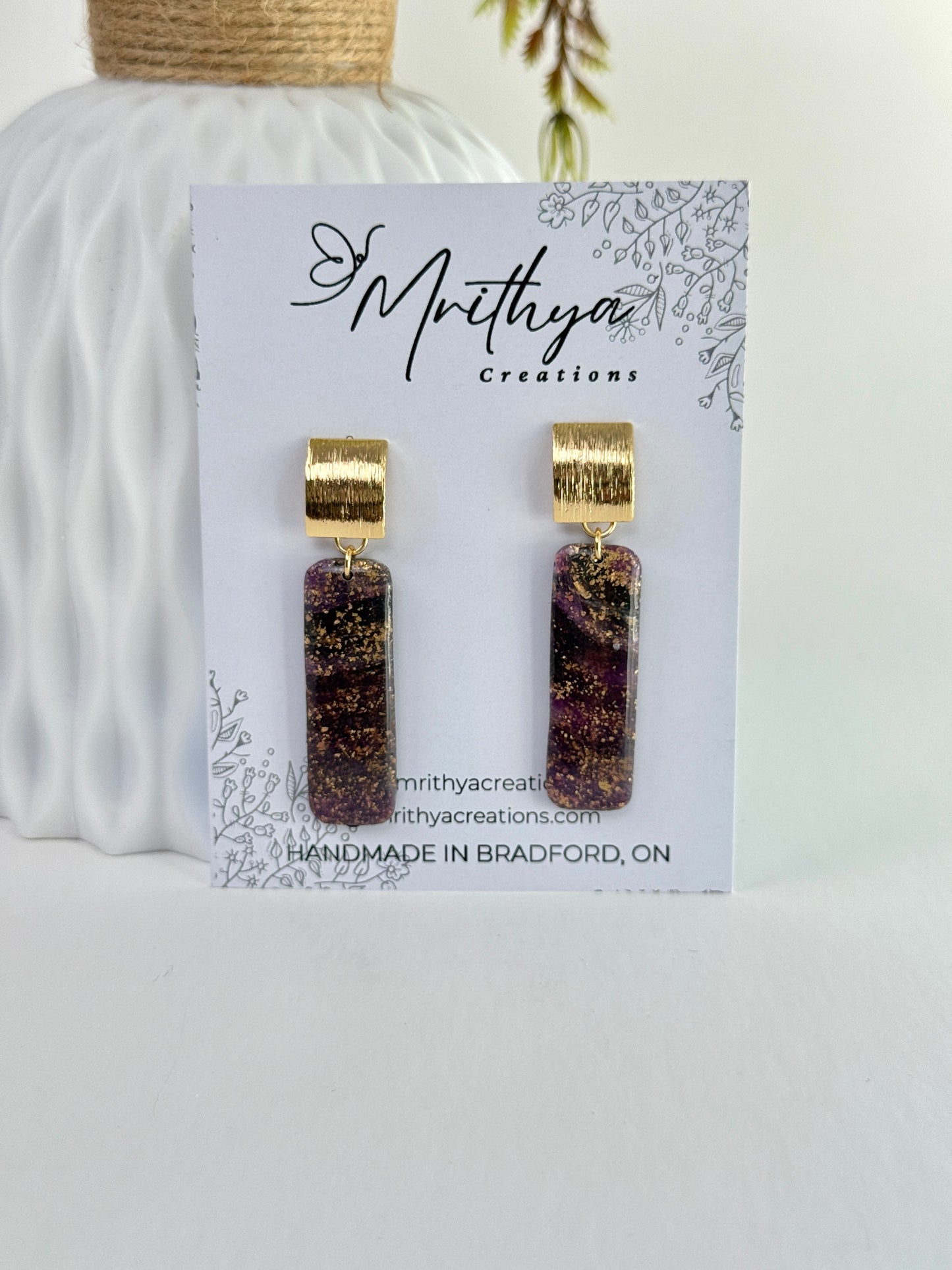 Dainty purple earring