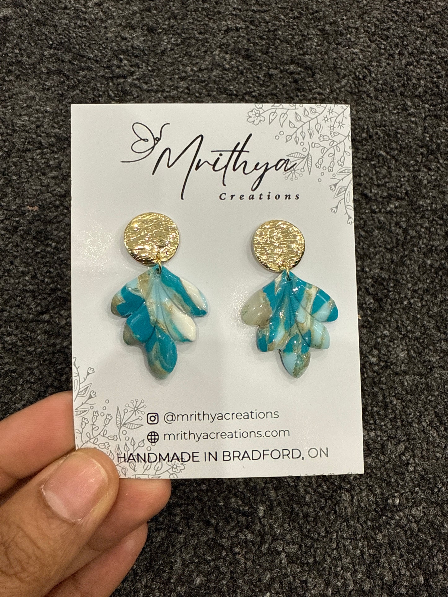 Turquoise spring leaf