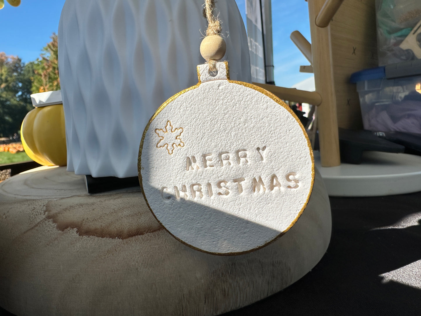 Christmas White Circle Ornaments