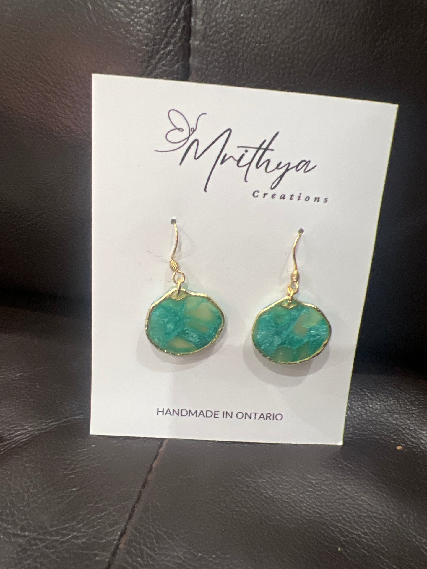 Turqoise Oval drop earring