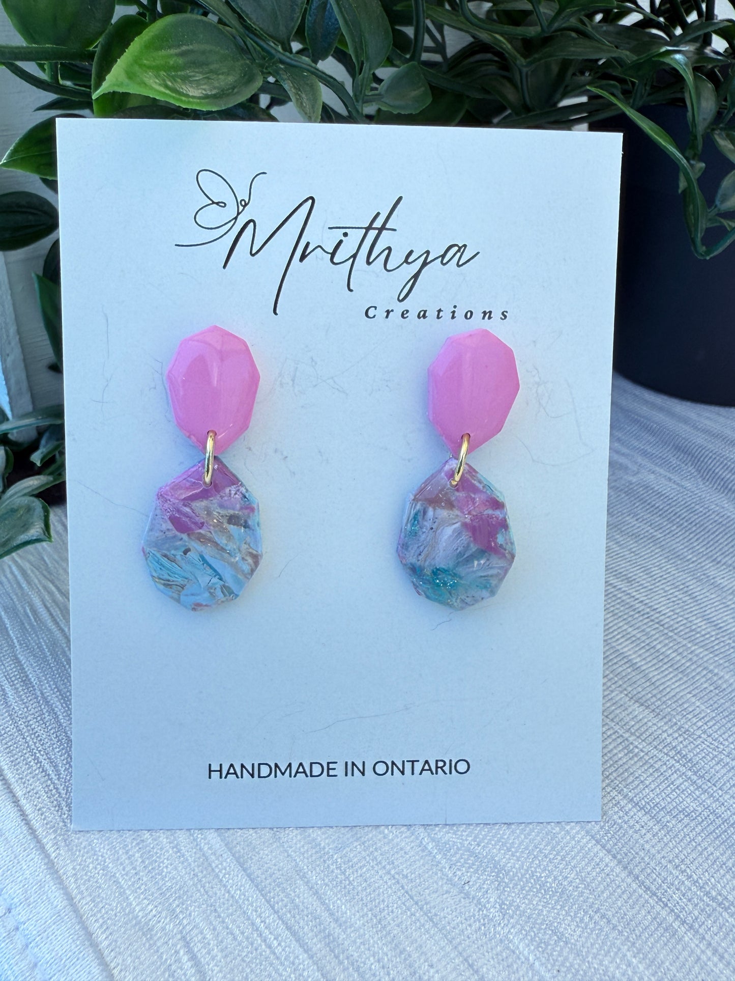 Pink Blue Crystal Cascade