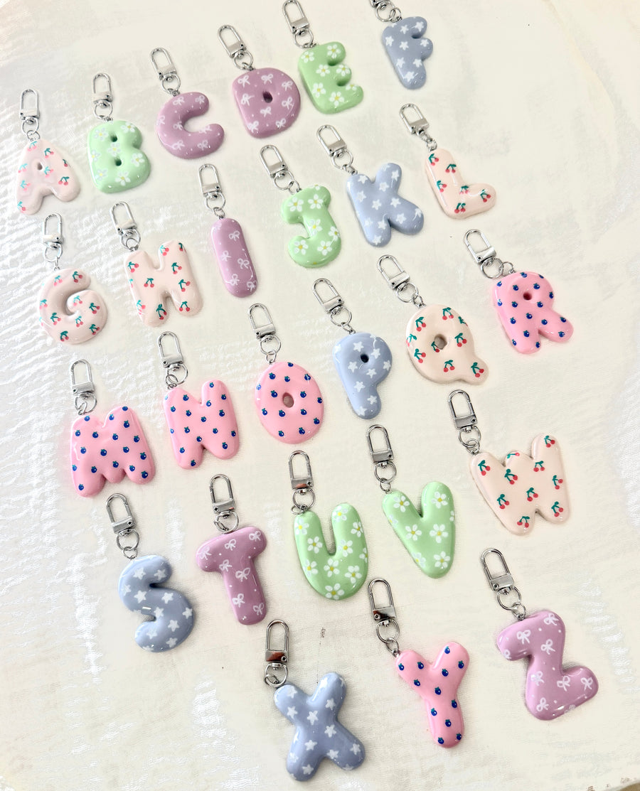 Custom Bubble Letter Keychain