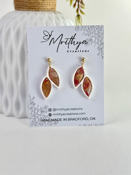 Bezel berry earring