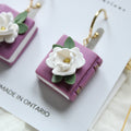 Floral Book earrings