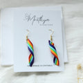 Rainbow swirl earring