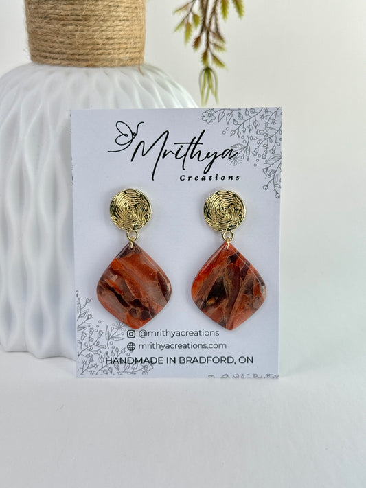 Copper Ornament earring