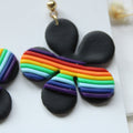 Rainbow flower earring