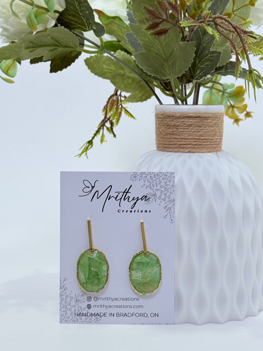 Jade T drop earring