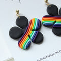 Rainbow flower earring