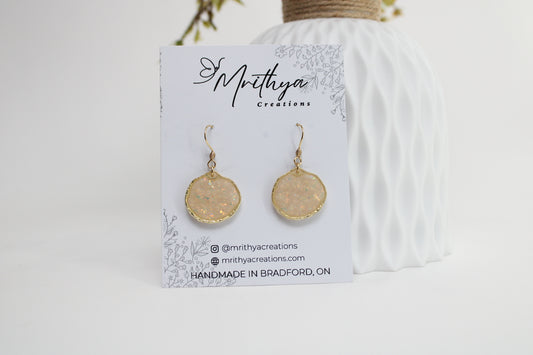 Opal Oval drop earring
