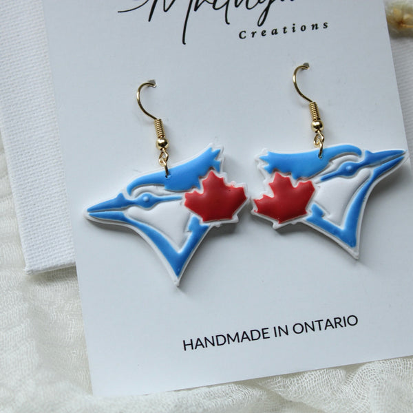 Blue jays earring