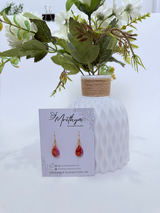Dual C tear drop earring