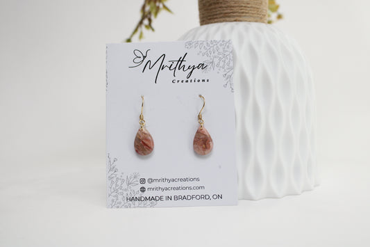 Copper tear drop earring
