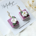 Floral Book earrings