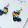 Rainbow butterfly earring