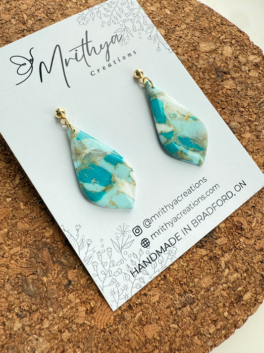 Turquoise M sway earring