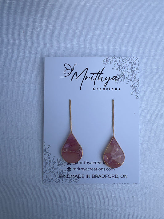 Nude Pink Ear thread earring