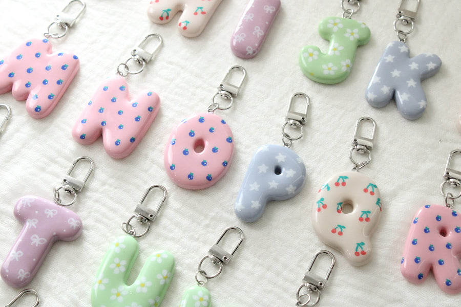 Bubble Letter Keychain
