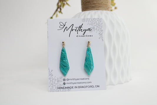Turqoise rhombus earring