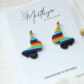 Rainbow butterfly earring
