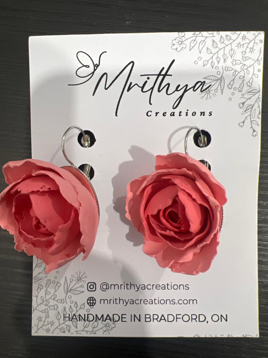 Coral flower peonies