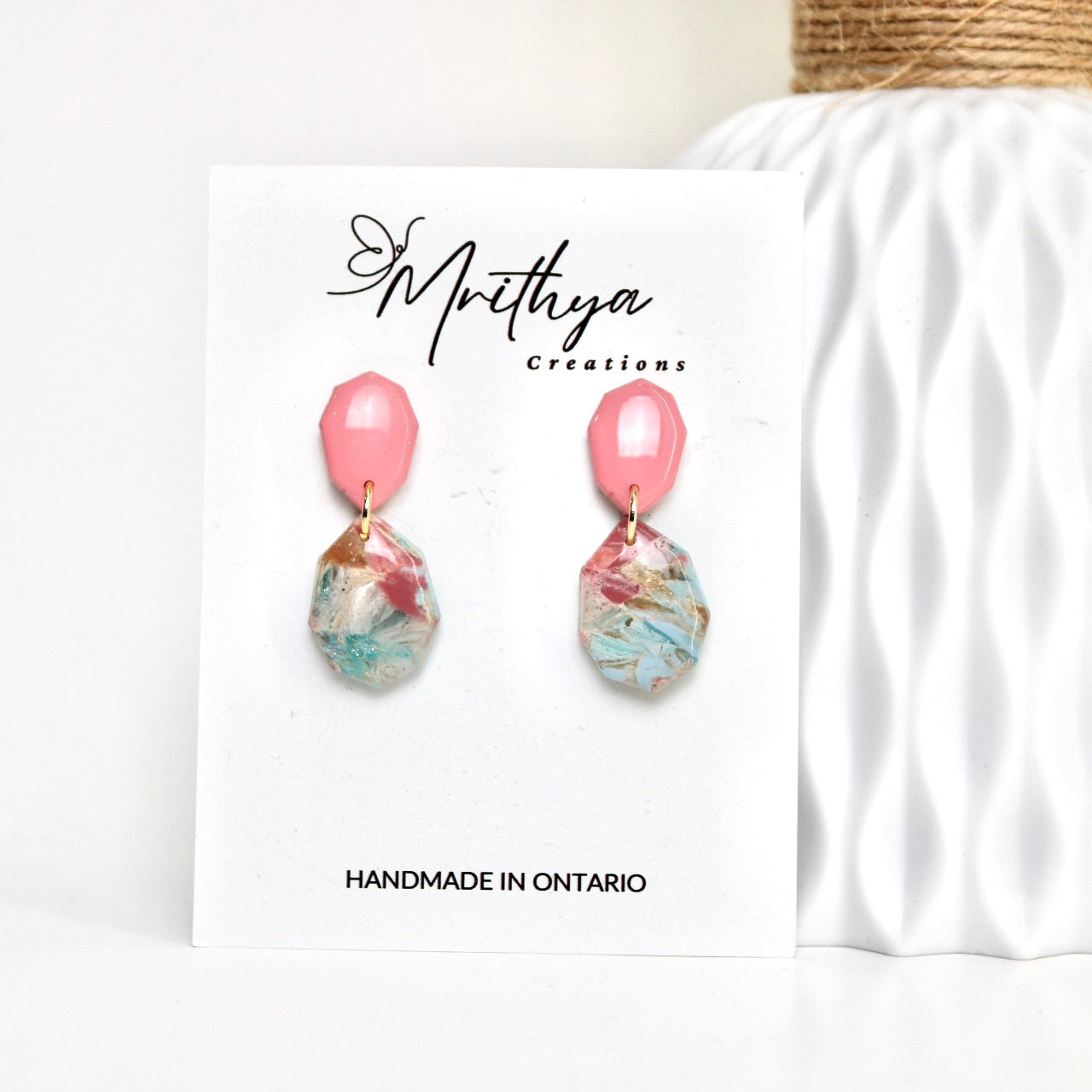 Pink Blue Crystal Cascade