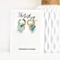 Blue flower hoops