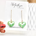 Jade Dangling heart earring