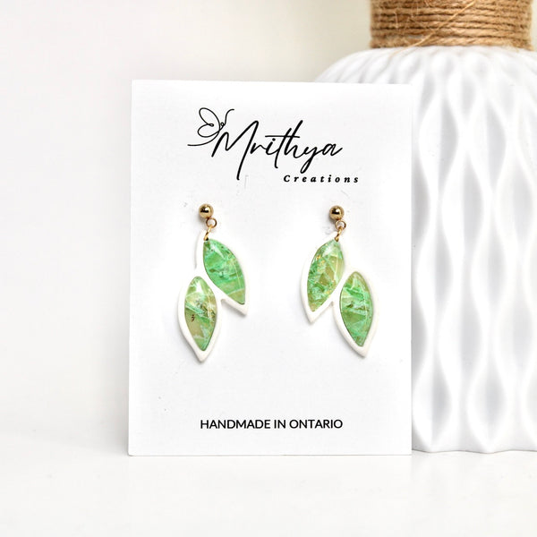 Jade Bezel earring