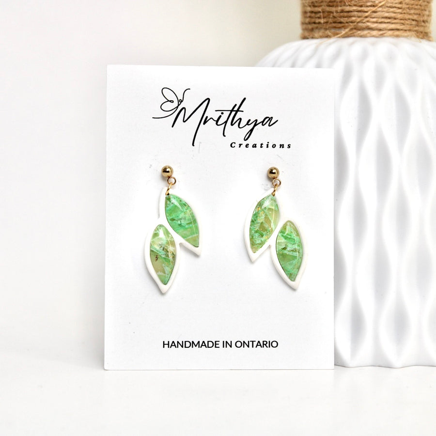 Jade Bezel earring