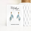 Blue Bezel earring