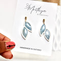 Blue Bezel earring