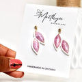 Lilac Bezel earring