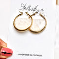 Pearl hoop earring