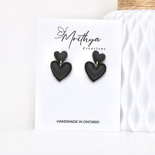 Black dual hearts