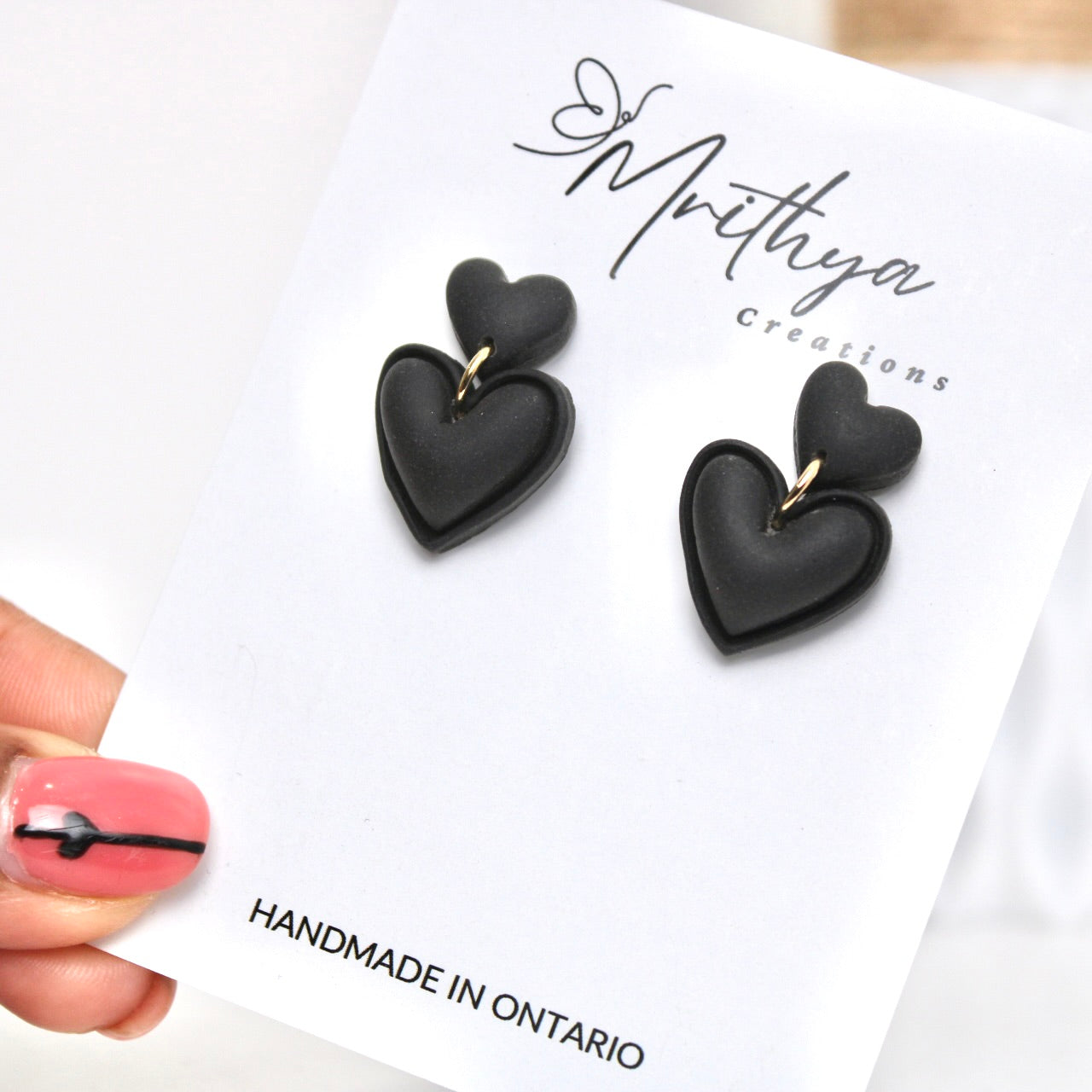 Black dual hearts