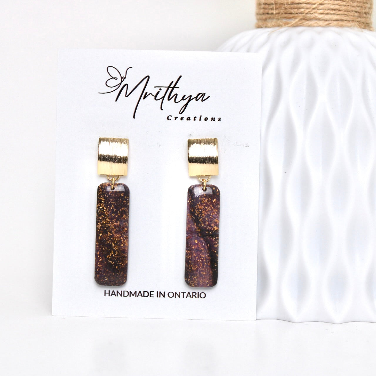 Dainty purple earring