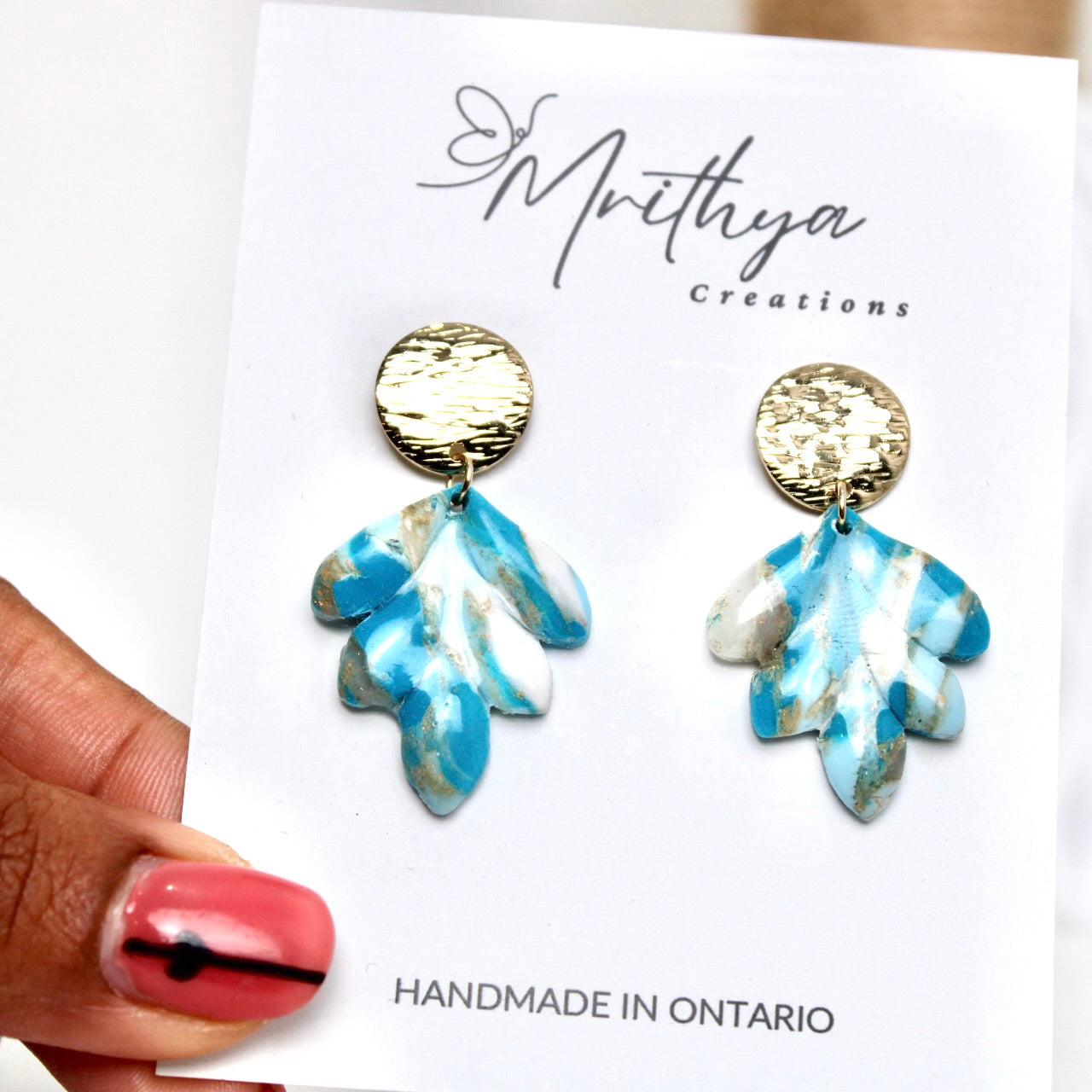 Turquoise spring leaf