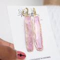 Lilac Elongated rect earring