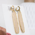 Opal Elongated rect earring