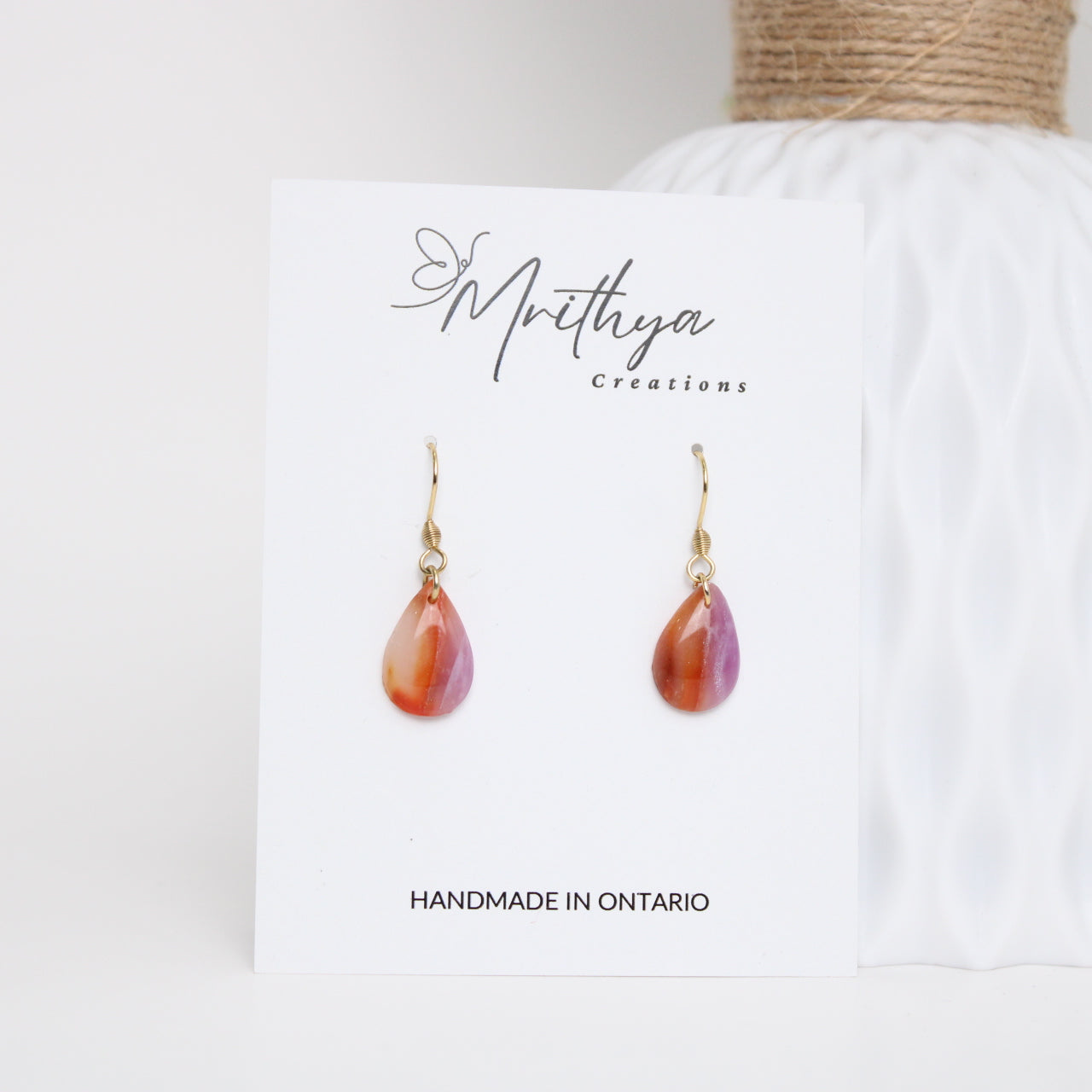 Dual C tear drop earring