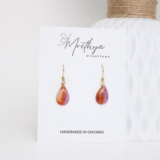 Dual C tear drop earring