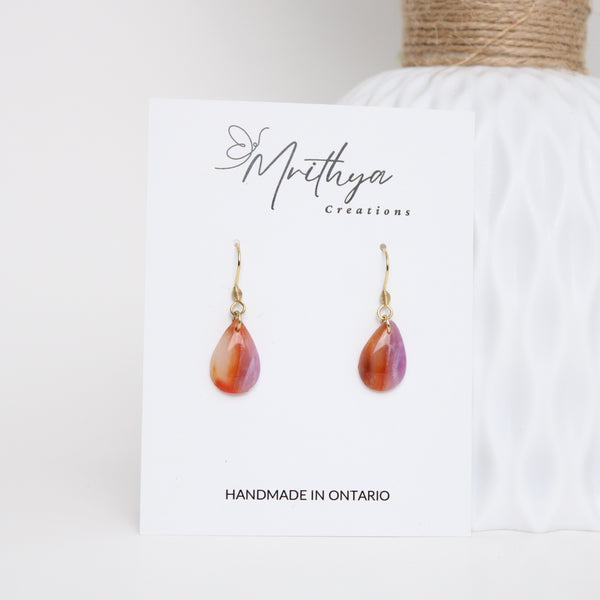 Dual C tear drop earring