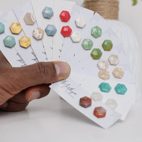 Hexagon Studs